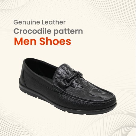 Luxury Genuine Leather Crocodile pattern Moccasin Leisure Drive Men shoes