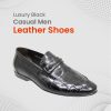 Luxury Black Casual Men Leather Shoes - FMF