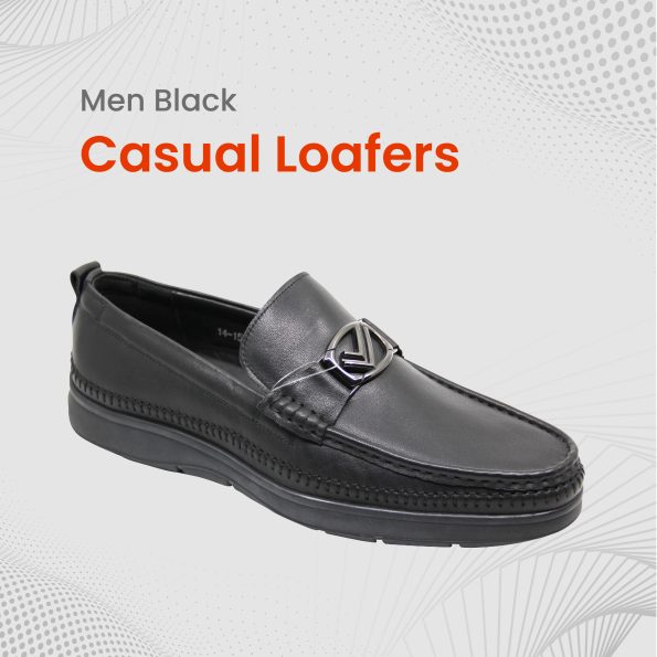 Men Black Casual Loafers