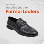 Men Buckle detailed Leather Formal Loafers