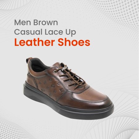 Men Brown Casual Lace Up Leather Shoes